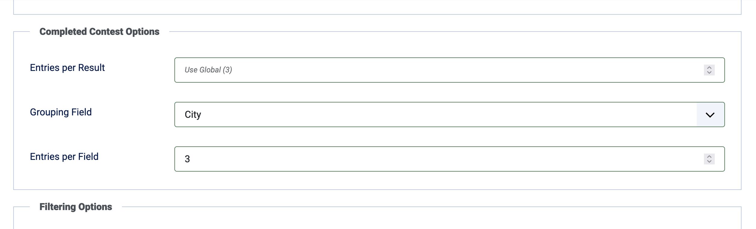 NorrCompetition - Completed Contest Options