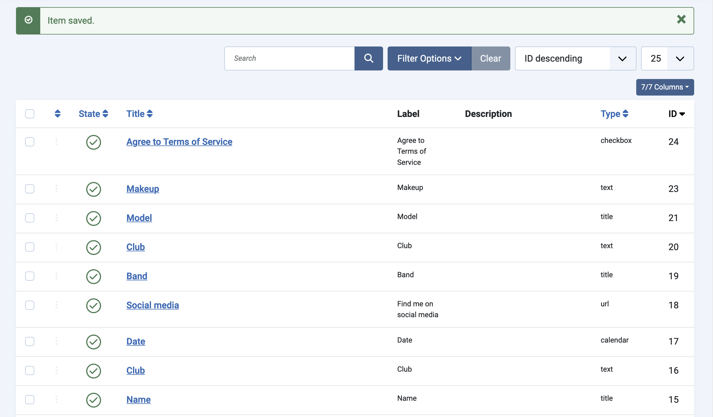 List of the fields to use in contests - NorrCompetition